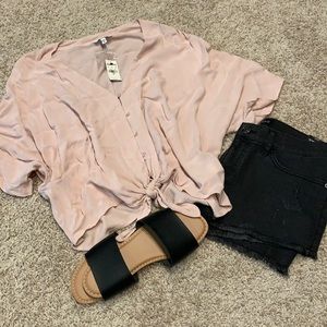 Express tie front top (M)